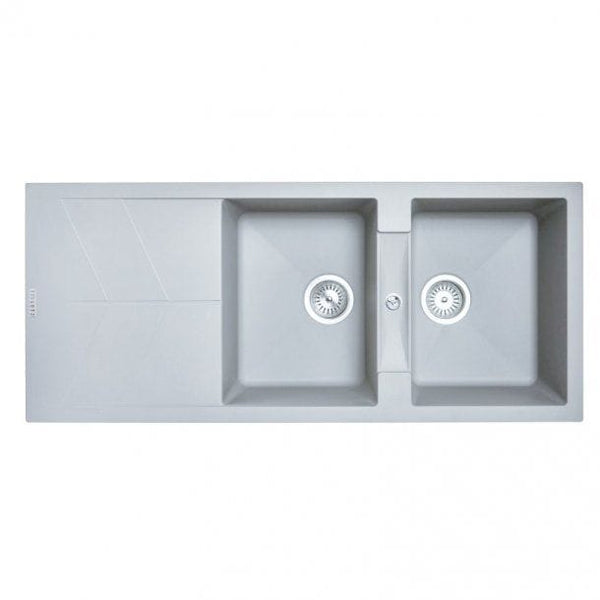 TSI Sinks TWMD-200J 1160 X 500 X 210MM CARYSIL JAZZ D200 DOUBLE BOWL DRAINER BOARD GRANITE KITCHEN SINK