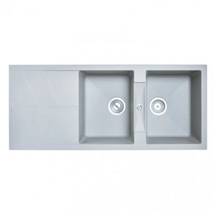 TWMD-200JG 1160 X 500 X 210MM CARYSIL JAZZ D200 DOUBLE BOWL DRAINER BOARD GRANITE KITCHEN SINK