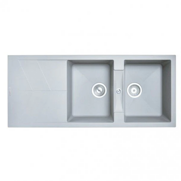 TWMD-200JG 1160 X 500 X 210MM CARYSIL JAZZ D200 DOUBLE BOWL DRAINER BOARD GRANITE KITCHEN SINK