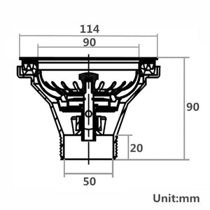 TSI Sinks TWMO-GM 90/114MM KITCHEN SINK GUN METAL BLACK STRAINER WASTE ASSEMBLY STAINLESS STEEL 304