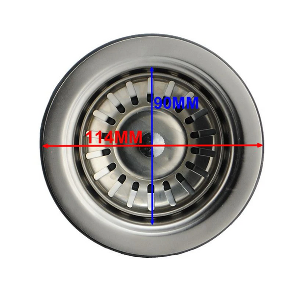 TWMO 90/114MM KITCHEN SINK WASTE (WITHOUT OVERFLOW)