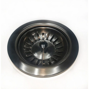 TWMO-GM 90/114MM KITCHEN SINK GUN METAL BLACK STRAINER WASTE ASSEMBLY STAINLESS STEEL 304