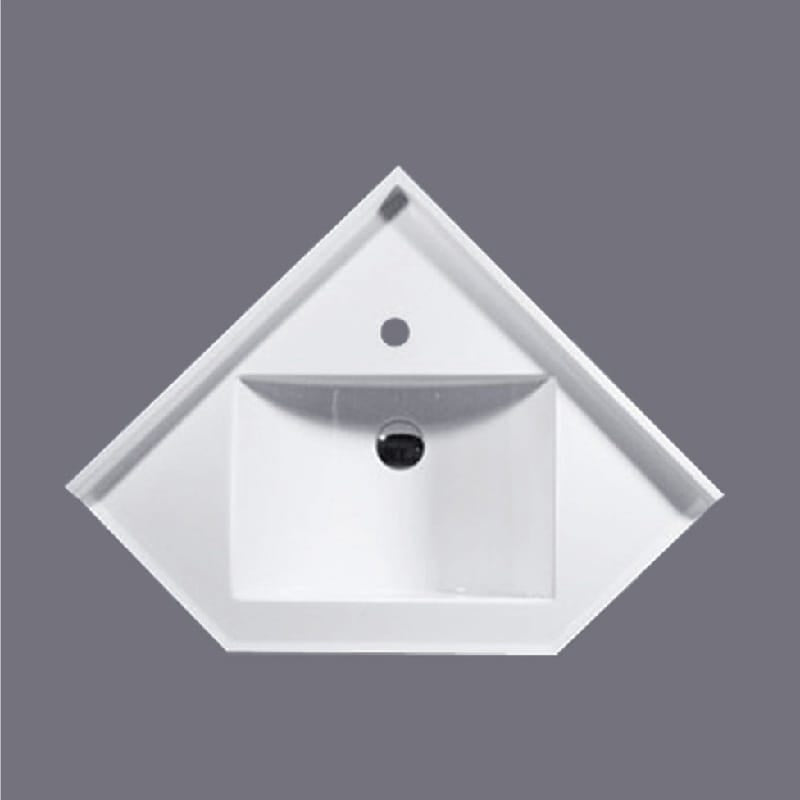 Victiles Basins CN-6060-1TH Corner POLY MARBLE Vanity Top 600*600*180mm