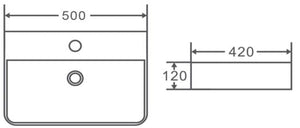 Victiles Basins PW5042 - Above Counter / Wall Hung Basin 500x420x120MM