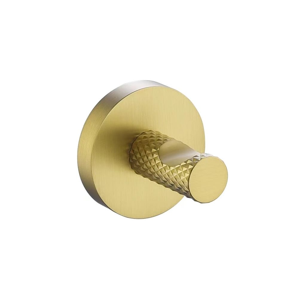 Victiles Bathroom Accessories BBD69038 TIARA Single Hook in Brushed Brass