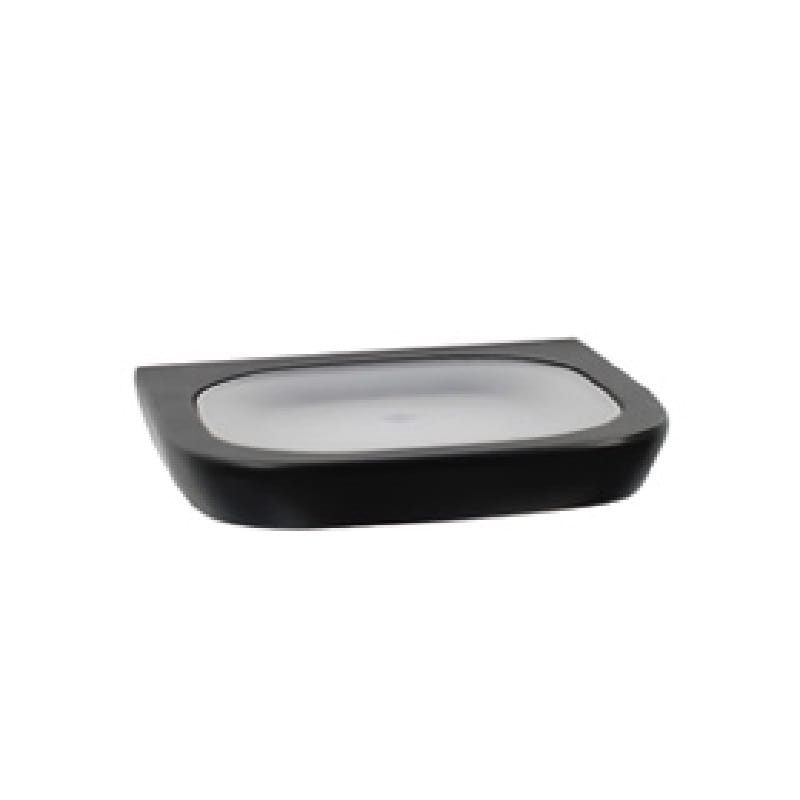 Victiles Bathroom Accessories BP25034 NOIR Soap Dish with Glass Infill Matte Black Finish