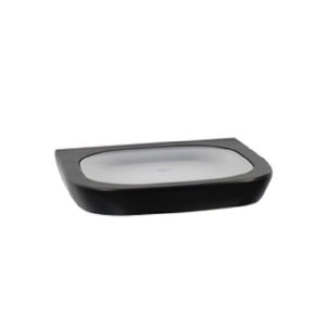 Victiles Bathroom Accessories BP25034 NOIR Soap Dish with Glass Infill Matte Black Finish