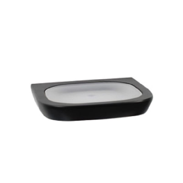Victiles Bathroom Accessories BP25034 NOIR Soap Dish with Glass Infill Matte Black Finish