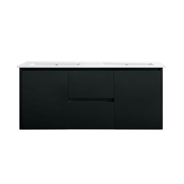 VICTILES WH8027-1200WBM Willow Collection Vanity 1200mm - Matt Black Single Bowl / Double Bowls