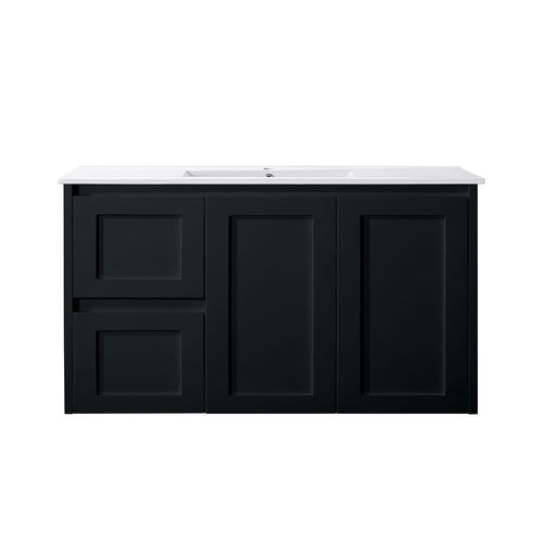VICTILES WH76-900WBM Luna Collection Vanity 900mm - Matt Black Single Bowl