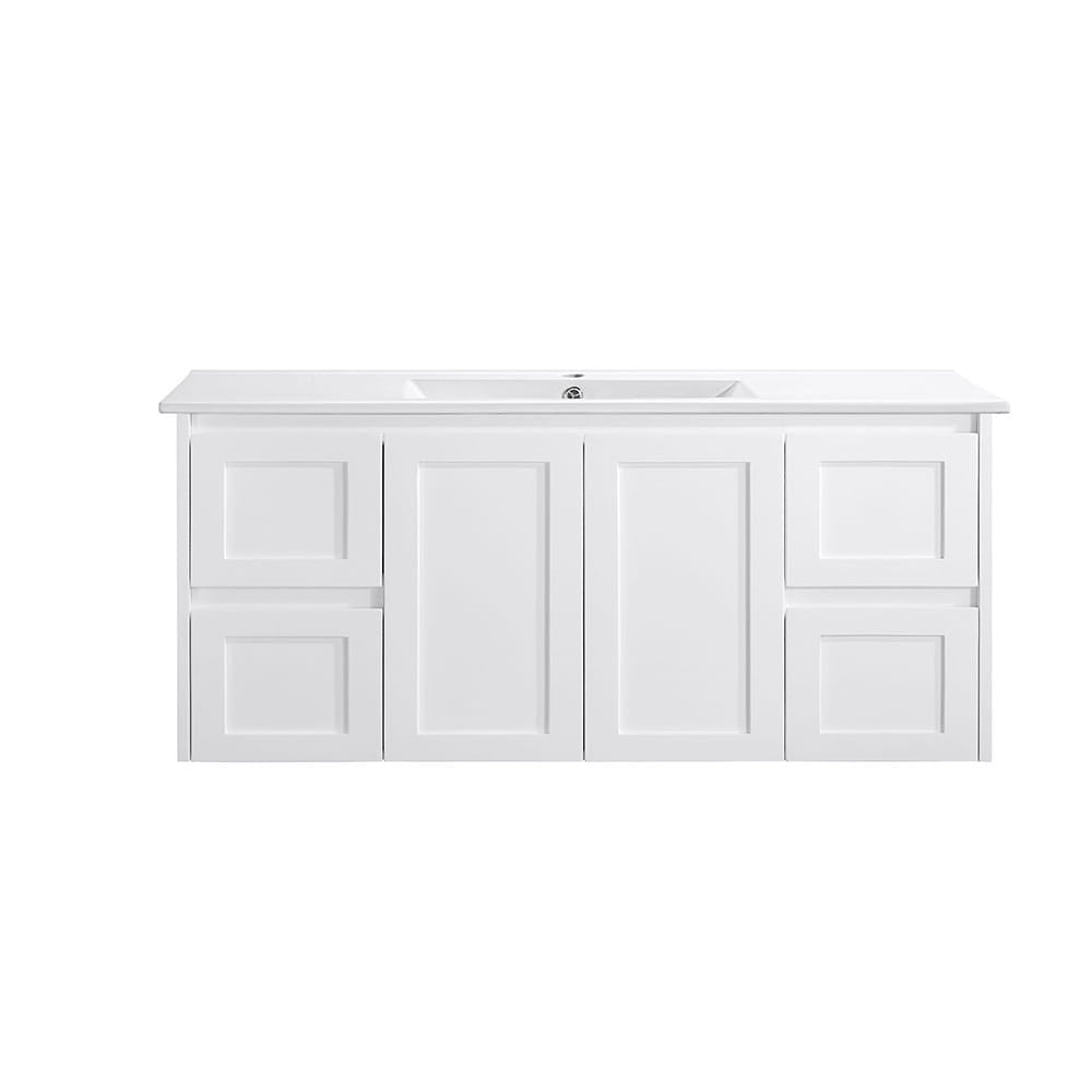 VICTILES WH76-1200W Luna Collection Vanity 1200mm - Gloss White Single Bowl / Double Bowls