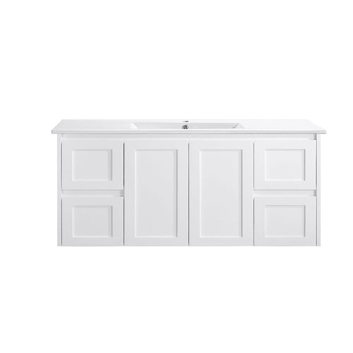VICTILES WH76-1200W Luna Collection Vanity 1200mm - Gloss White Single Bowl / Double Bowls
