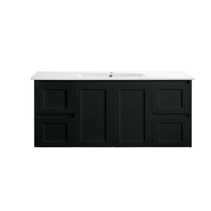 VICTILES WH76-1200WBM Luna Collection Vanity 1200mm - Matt Black Single Bowl / Double Bowls