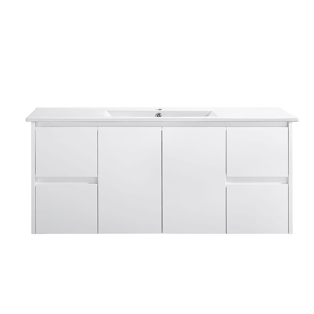 VICTILES WH8027-1200W Willow Collection Vanity 1200mm - Gloss White Single Bowl / Double Bowls