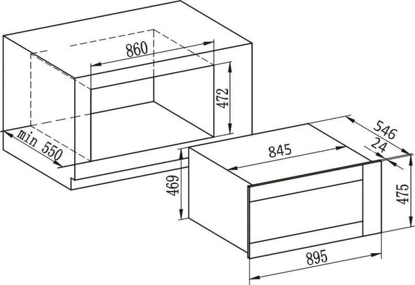 Victiles CARYSIL BUILT-IN BLACK OVEN 90CM