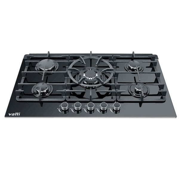 Victiles Kitchen Appliances APCT 901 900mm Black Glass Gas Cooktop.