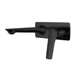 Victiles Mixer Taps AU Series Square Black Bathtub/Basin Wall Mixer With Spout OX0159.BM