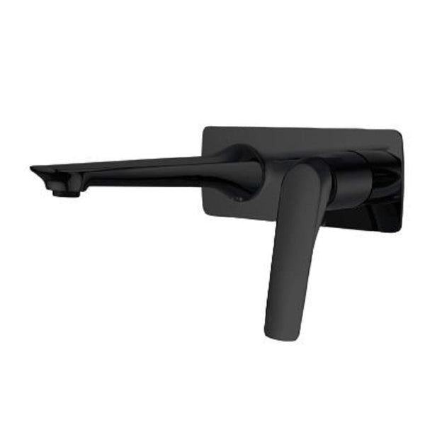 Victiles Mixer Taps AU Series Square Black Bathtub/Basin Wall Mixer With Spout OX0159.BM