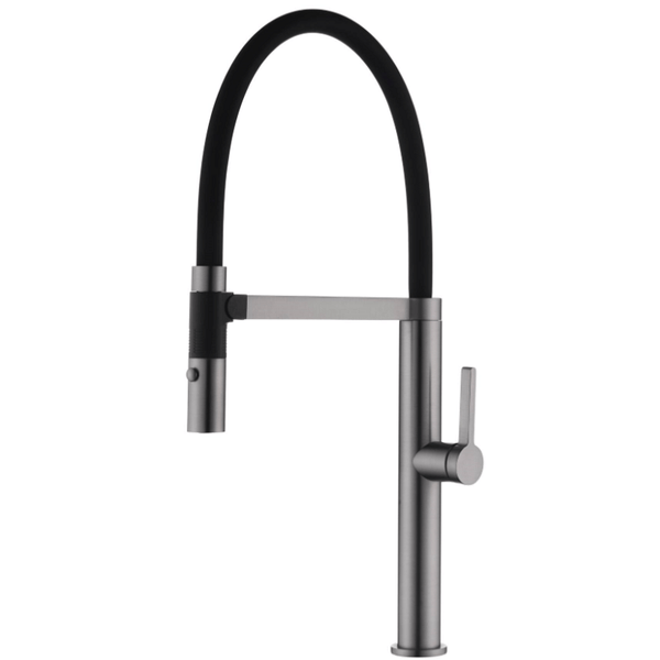 Victiles Mixer Taps WT 6205GM NIXON Sink Mixer w/Black Hose Gun Metal finish