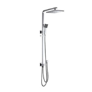 Victiles Showers TP 1500 CUBE Multifunction Brass Head on Rail with Hand Spray, Square Elbow Included Dual Hose