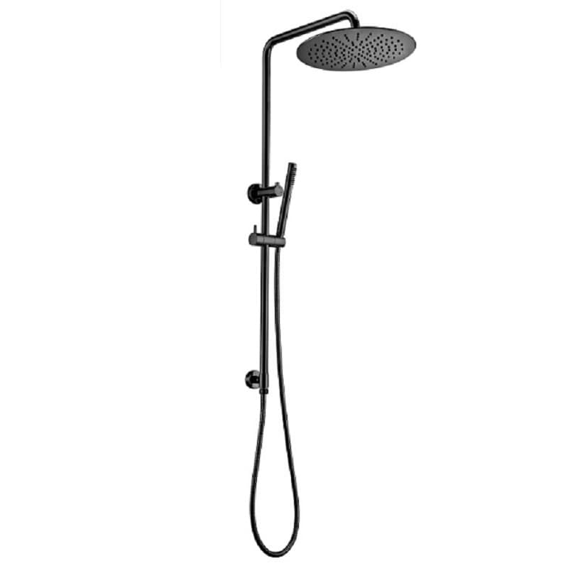 Victiles Showers TP1900K CURO Round Multi function shower Rail Matt Black