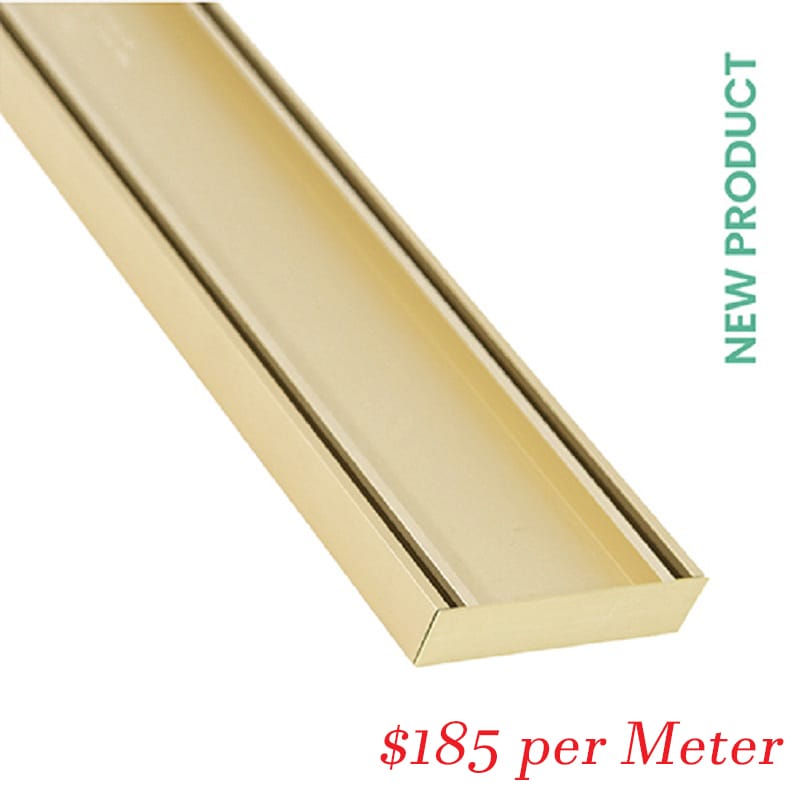 Victiles Showers Matte Gold Slimline Tile Insert (MYGSTI) 5600x100x26mm