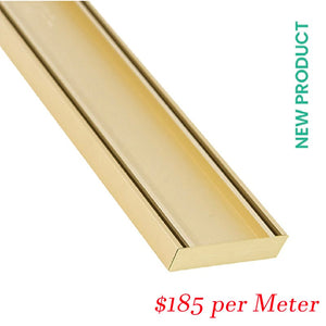 Victiles Showers Matte Gold Slimline Tile Insert (MYGSTI) 5600x100x26mm