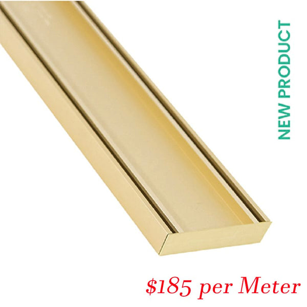 Victiles Showers Matte Gold Slimline Tile Insert (MYGSTI) 5600x100x26mm