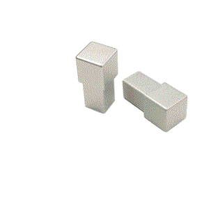 Victiles simple END CAPS - MCPC - ALUMINIUM (PACK OF 2)