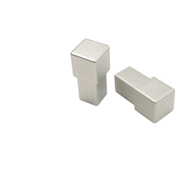 Victiles simple END CAPS - MCPC - ALUMINIUM (PACK OF 2)