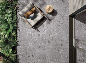 Victiles Tile T/CESTDGL206060 ENTIVA CEPPO STONE DARK GREY LASTRA 20MM 600*600mm REC.