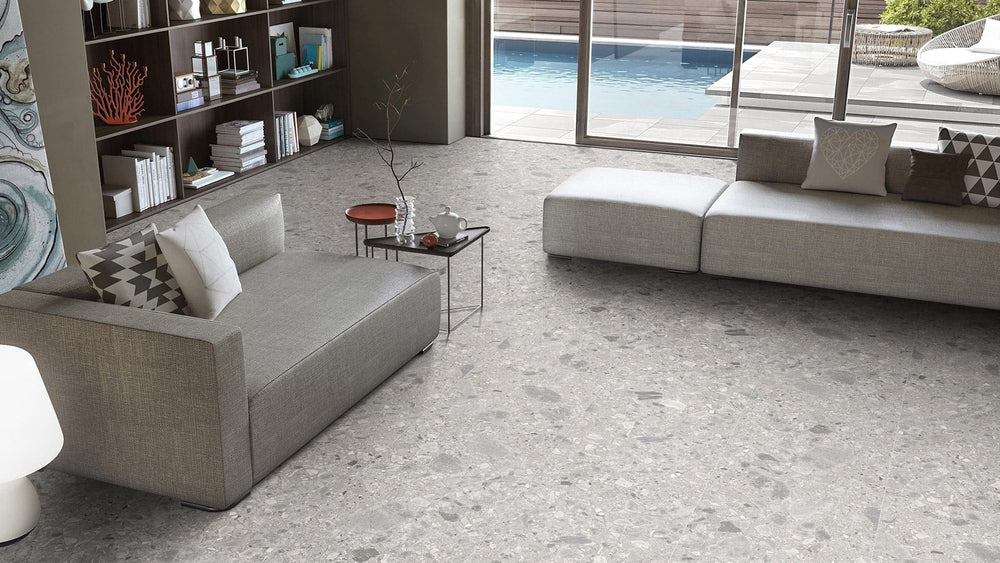 T/CESTMGM6060 ENTIVA CEPPO STONE MEDIUM GREY MATT SMART-TECH 600*600mm REC.
