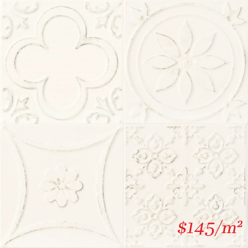 Victiles Tile 188092 LUCCIOLA YESO MATT 150X150mm Spain Made