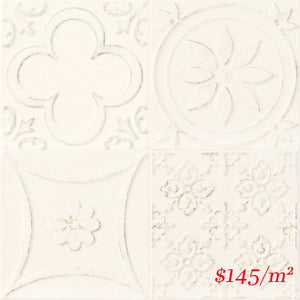 Victiles Tile 188092 LUCCIOLA YESO MATT 150X150mm Spain Made