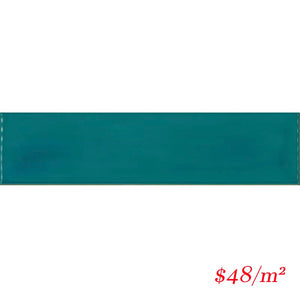 Victiles Tile MERTEG13 HAM07G-W MEREWEATHER TEAL WAVY GLOSS 68X280MM