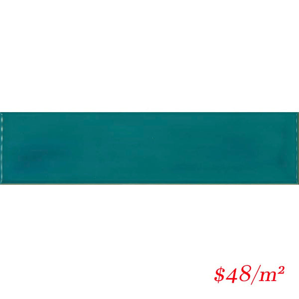 Victiles Tile MERTEG13 HAM07G-W MEREWEATHER TEAL WAVY GLOSS 68X280MM