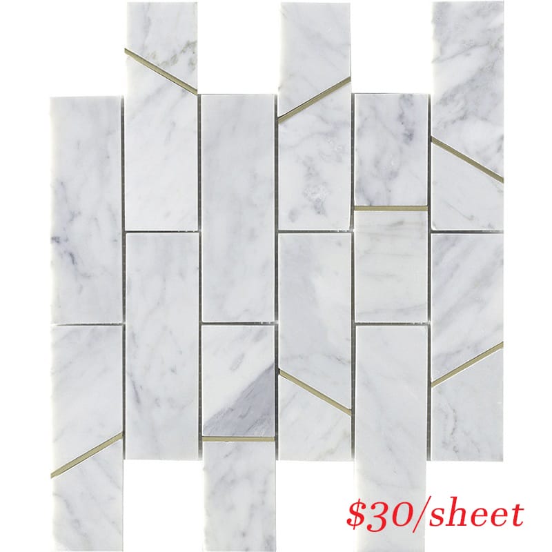 Victiles Tile DEC BARCAR DECO BARRES CARRARA 298x298MM