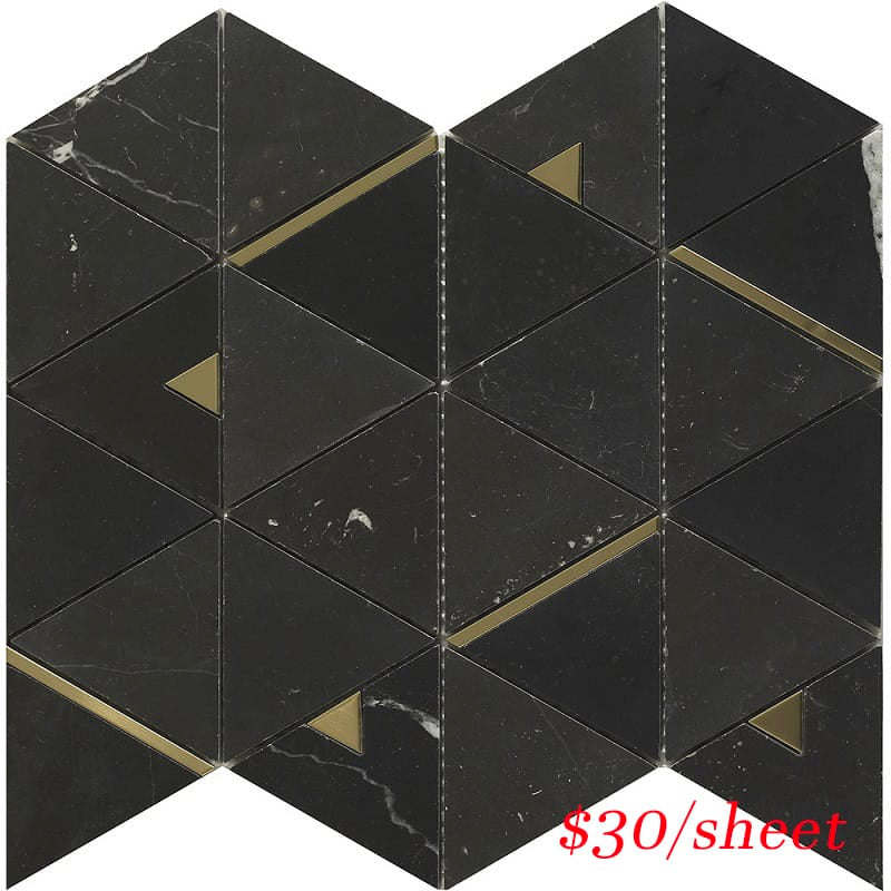 Victiles Tile DEC FORNER DECO FORMES NERO MARQUINA 298x256MM
