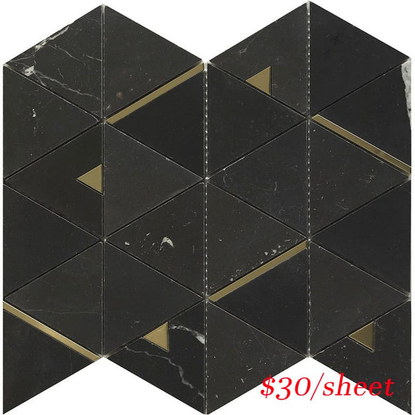 Victiles Tile DEC FORNER DECO FORMES NERO MARQUINA 298x256MM