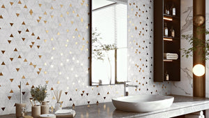 Victiles Tile DEC PYRCAR DECO PYRAMID CARRARA 327x292MM