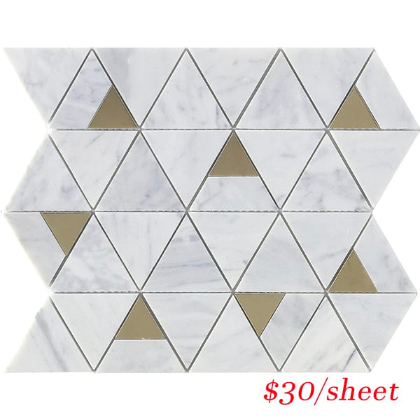 Victiles Tile DEC PYRCAR DECO PYRAMID CARRARA 327x292MM