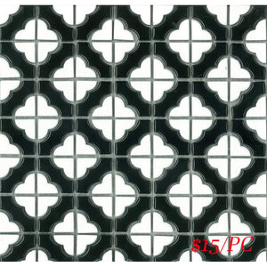 Victiles Tile POP003 RL-235 POPPY FLOWER GLOSS WHITE 40X40MM (300X300MM PER SHEET)