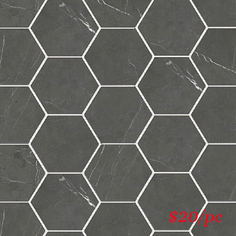 Victiles Tile BRADARGREHEX BRACCA DARK GREY HEXAGON 100X100MM (292X252MM)