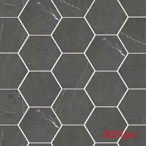 Victiles Tile BRADARGREHEX BRACCA DARK GREY HEXAGON 100X100MM (292X252MM)