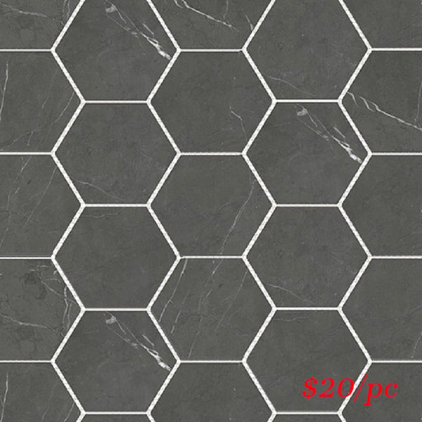 Victiles Tile BRADARGREHEX BRACCA DARK GREY HEXAGON 100X100MM (292X252MM)