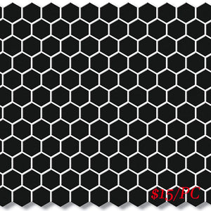 Victiles Tile CHX BLK23M HEXAGON MOSAIC 23MM BLACK MATT (260X300MM PER SHEET)