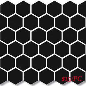 Victiles Tile CHX BLK51M HEXAGON MOSAIC 51mm BLACK MATT (271X282MM PER SHEET)