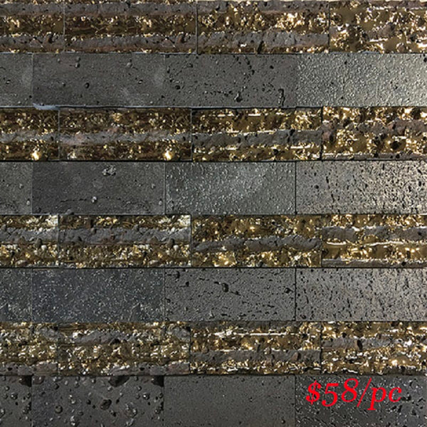 Victiles Tile NATSTOLAV451012 NATURAL STONE LAVA 40mmX100mmX12mm (320mmX325mm)