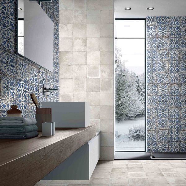 Victiles Tile MARI0030   MAIOLICHE CEMENTINE 900 BIANCO PLAIN 200X200MM NOVBI MADE IN ITALY