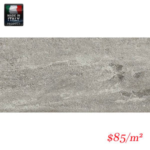 Victiles Tile QUA SIL36M QUARTZ DESIGN SILVER 300X605MM R12 MATT Made in Italy
